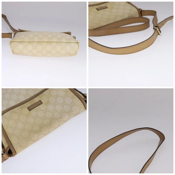 GUCCI GG Supreme Shoulder Bag PVC Beige Gold 223666 Auth 108900 - Picture 16 of 16